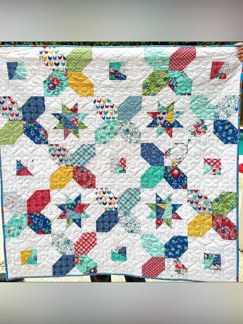 Handmade Multicolor Patchwork Quilt - Home Accents